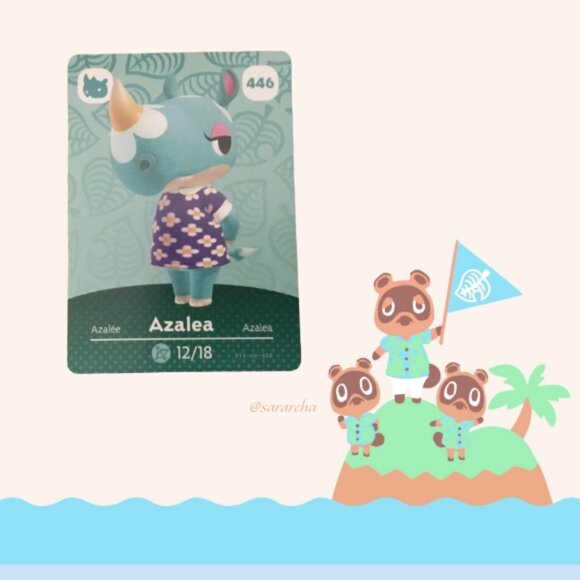 Azalea #446 Animal Crossing Amiibo Card Authentic NEW - Picture 1 of 3